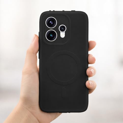 Image of Back Cover Compatible with Oppo Reno15 5G | MagFit Ring Design (Non-Magnetic) | Shockproof Case | Anti-Slip Grip | Raised Camera Edges | Slim Protective Case for Oppo Reno15 5G (Matte Black)