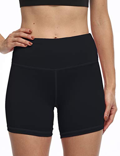 Women's High Waist Yoga Shorts 9" - Tummy Control Workout Bike Shorts With Side Pockets
