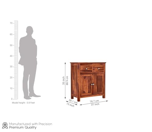 Image of Wooden Chests of Drawers Bedroom || Kitchen CabinetStorage || Sideboard Cabinets,Crockery Cabinet, Home Kitchen Furniture,Multipurpose Cabinet (Honey Finish)