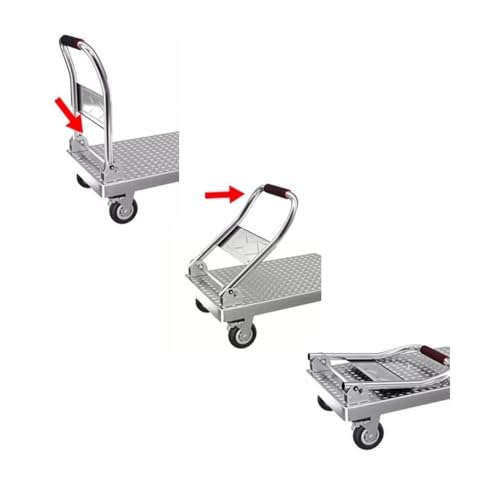 Carretilla plegable de acero industrial grande miniatura 6