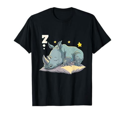Rhino Sleeping Rhino Lover Animal endormi T-Shirt