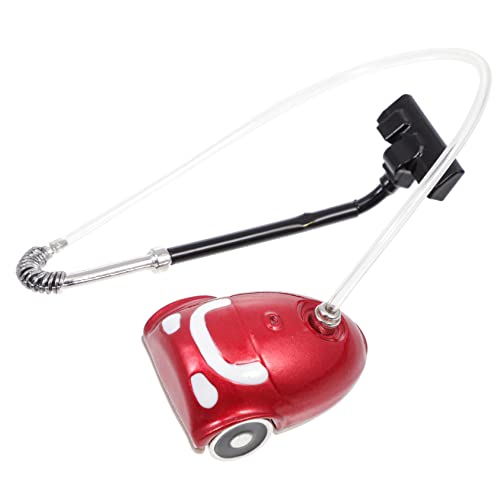 Kisangel Mini Vacuum Cleaner apiradora Limpiador decoración puntal Mini Adorno de casa Juguete de reconocimiento Mini electrodoméstico colector de Polvo Falso Abdominales Rojo