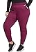Cherokee Women's Scrub Jogger Pants Modern Classic Fit Mid Rise Bottom with 5 Pockets, Elastic Knit Waistband - WW115P, S Petite, Wine