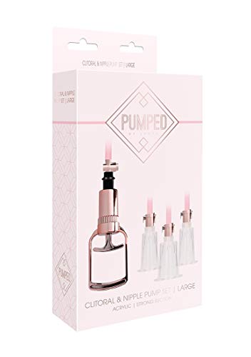 Pompe clitoris tétons Shots Pumped ventouse grand diamètre rose gold - 2