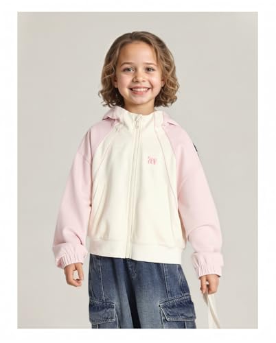 Kids Soft Casual Sweatshirt Zip up Hooded Sports Jacket with Pocket Girls Athletic Hoodie2