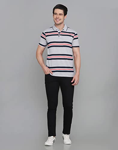 Image of INKKR Striped Men's Polo Neck T-Shirt Combo