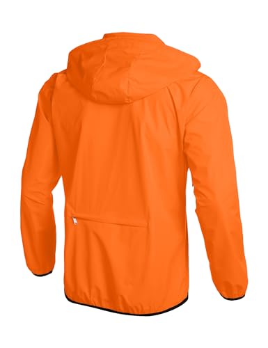 COOFANDY Men's Packable Rain Jacket Lightweight Waterproof Raincoat with Hood Outdoor Running Hiking Cycling