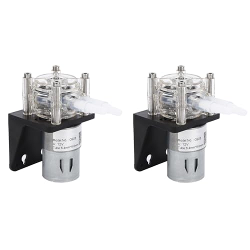 2Pcs Peristaltic Pumps with Ball Bearings Wheel Frame Card Slot Design Stainless Steel Dosing Pumps 500mL / min