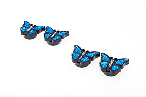 Image of FD&D Multiple Use Shining Screw Cap, Blue Butterfly Pattern with M6 Machine Screw