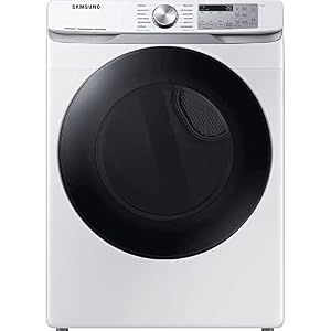 Samsung 7.5 cu. ft. Smart Electric Dryer with Steam Sanitize+, White, DVE45B6300W/A3