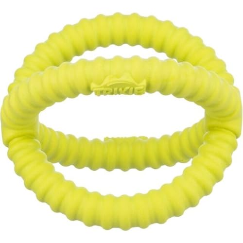 Trixie Aqua Toy Greifer - schwimmendes Hundespielzeug aus TPR zum Apportieren - ø 17 cm Lime, Motivationsspielzeug für Hunde zum Werfen & Ziehen - 33448