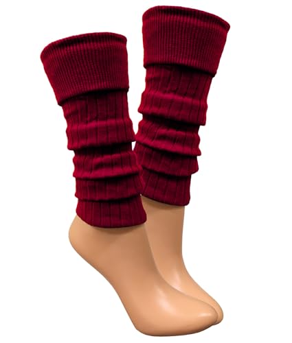 Gamaschen Damen Stulpen Beinwärmer Beinstulpen Stulpen Legwärmer Strümpfe Overknees 092 (Rot)