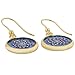 Glass Of Venice Murano Glass Millefiori Round Dangle Earrings - Gold