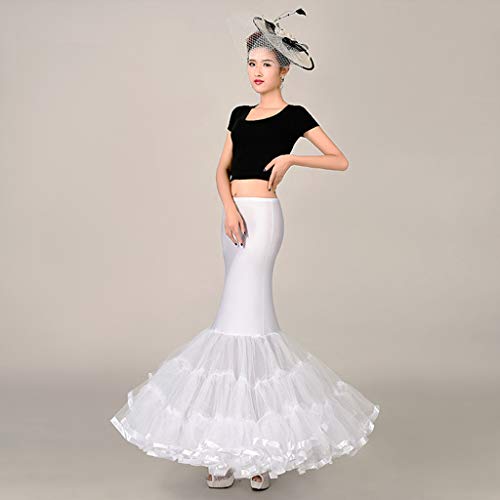 Robe de mariée jupon en forme de queue de poisson tulle crinoline pour jupe trompette long - 4