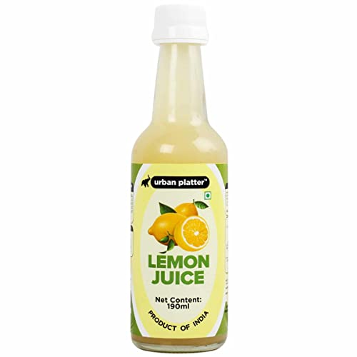 Image of Urban Platter Lemon Juice Concentrate in Glass Bottle, 190ml [Equivalent of 25 Lemons!]