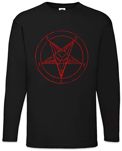 Urban Backwoods Baphomet Pentagram T-Shirt Long Sleeve Confortable pour Homme