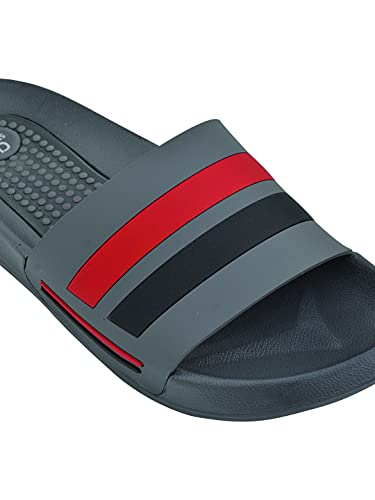 Image of mens Cl-f-m-202 grey /Red /Black Slipper