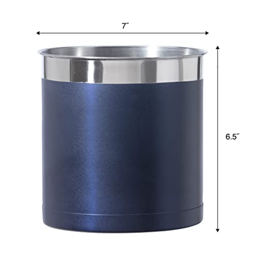 Oggi Steel Holder Utensil Crock, Jumbo, Blue - 7"