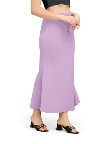 Image of Mogsa Women's Lycra Fishcut Saree Shapewear Petticoat - Tummy Control Slim Fit Stretchable Shaper Skirt with Drawstring & Side Slit for Sarees