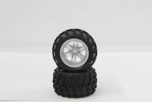 Roues arrière scintillantes Jamara 59011 : lot de 2 roues de rechange multicolores 1:18