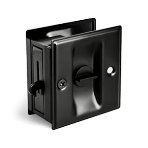 HOMOTEK Privacy Sliding Door Lock with Pull – Replace Old Or Damaged Pocket Door Locks Hardware Quickly and Easily, 2-3…