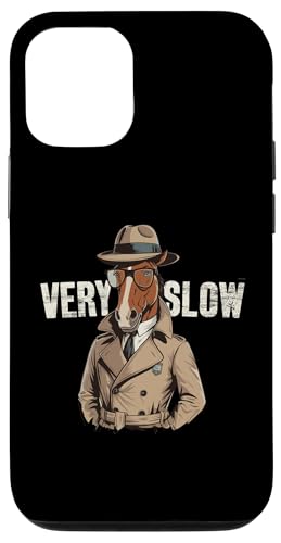 Coque pour iPhone 14 Slow Horses - Agent MI6 de détective espion amusant pour amoureux des chevaux