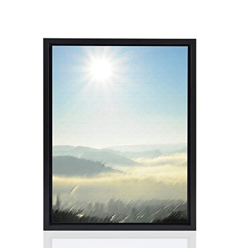 Rahmengalerie24 Cadre à joint d'ombre, cadre photos, châssis, 80 x 100 cm, pour toile, en bois MDF, noir