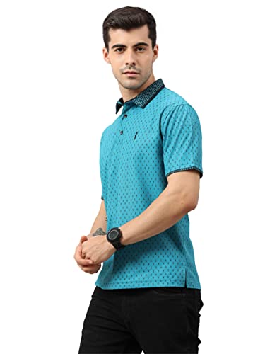 Image of STELLERS Men's Premium Printed Polo T-Shirt | Wrinkle Free | Quick Dry | Breathable | Stretchable | Regular Fit