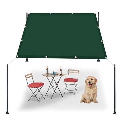 Voile d'ombrage imperméable 3.2x4.8m auvent de protection solaire terrasse balcon - 2