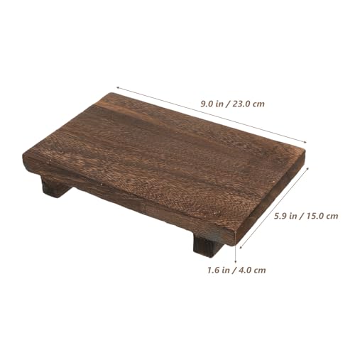Soporte de pedestal de madera Zerodeko con bandeja compacta de baño y hogar 3