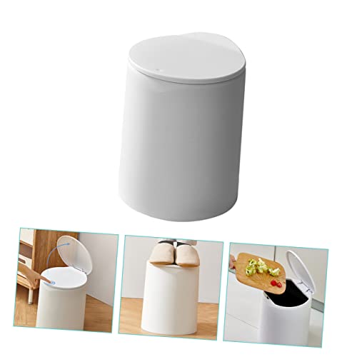 Caneca de basura rectangular de plástico con tapa, 1 ml miniatura 4