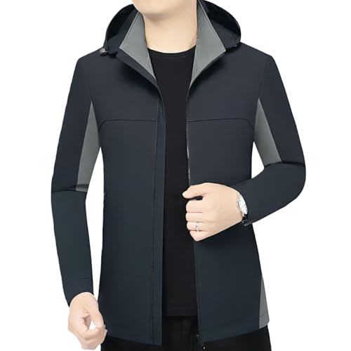 Veste coupe-vent homme à capuche veste de travail décontractée