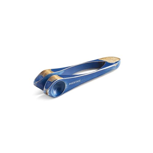 Heritage Musical Spoons Percussion Instrument, Handmade Canadian Maplewood, Great Gift for All Ages With Any Music Experience, Small, Blue