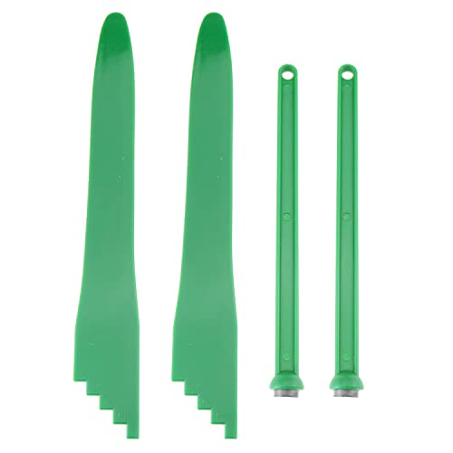 MEETOOT 2-teiliges Einmachset, 2 x Blasen-Entferner und 2 x magnetische Glasdeckelheber, grün, hitzebeständiger Kunststoff Cover