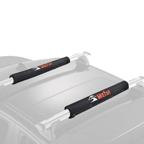 MeeFar Universal Car Soft Roof Rack Pads Luggage Carrier Rack for Kayak Surfboard SUP Canoe Include...