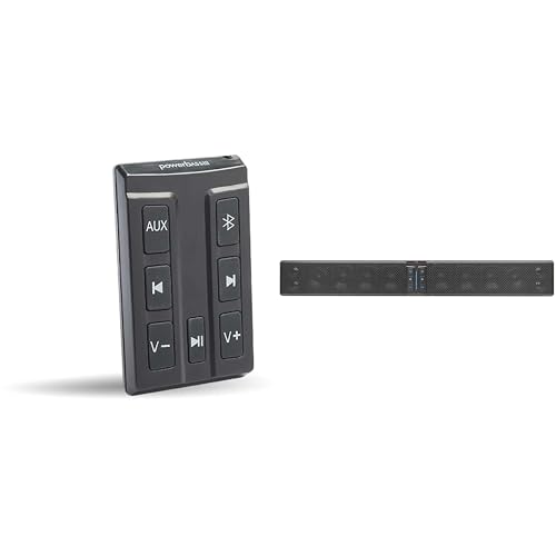 PowerBass XL-1250-12 Speaker System, Bluetooth Powersports Sound Bar with XL-SBCONRF - XL Soundbar External Wireless Controller