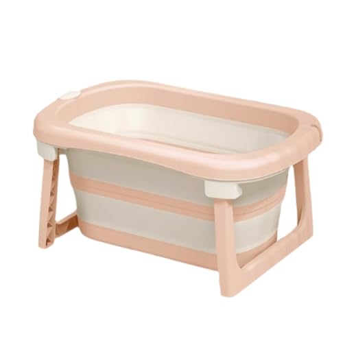 ZHXQRP Bañera Plegable Multifuncional con Desagüe Tina Portátil Fácil de Usar y Limpiar para Cachorros Perros Pequeños Gatos(Pink)