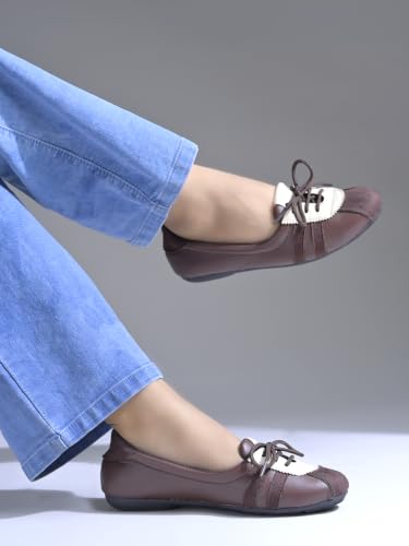 Image of Shoetopia Classic Lace-Up Ballet Flats for Women Fashion Sandals for Casual, Party & Daily Footwear