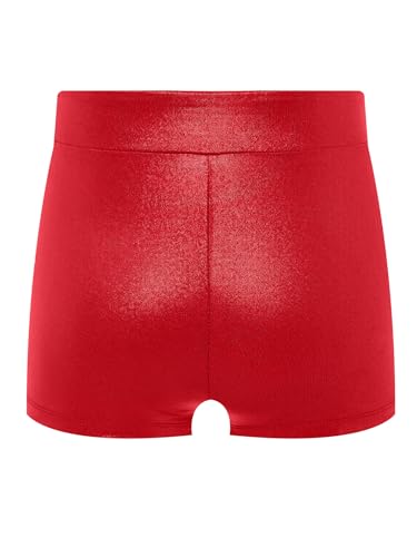 Kids Girls Dance Shorts High Waist Shiny Metallic Workout Yoga Sport Shorts Hot Pants Dancewear4