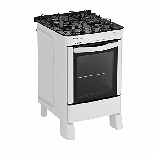 Fogão 4 Bocas Agata Mesa Vidro Forno 56L, Branco, Esmaltec