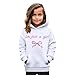 Sweatshirts And Hoodies For Teen Girls Girls Hoodies Size 14-16 Kids With Bows Fall Fashion Girl Shirts Size 7-8 Long Sleeve Winter Teen Sweaters With Pocket White 11-12 Years Soft