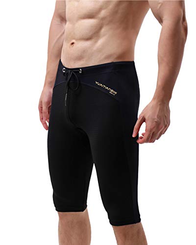 Nylon Stretch Tight Shorts Breathable Mesh Men's Fashion Fitness Pants Swim Trunks