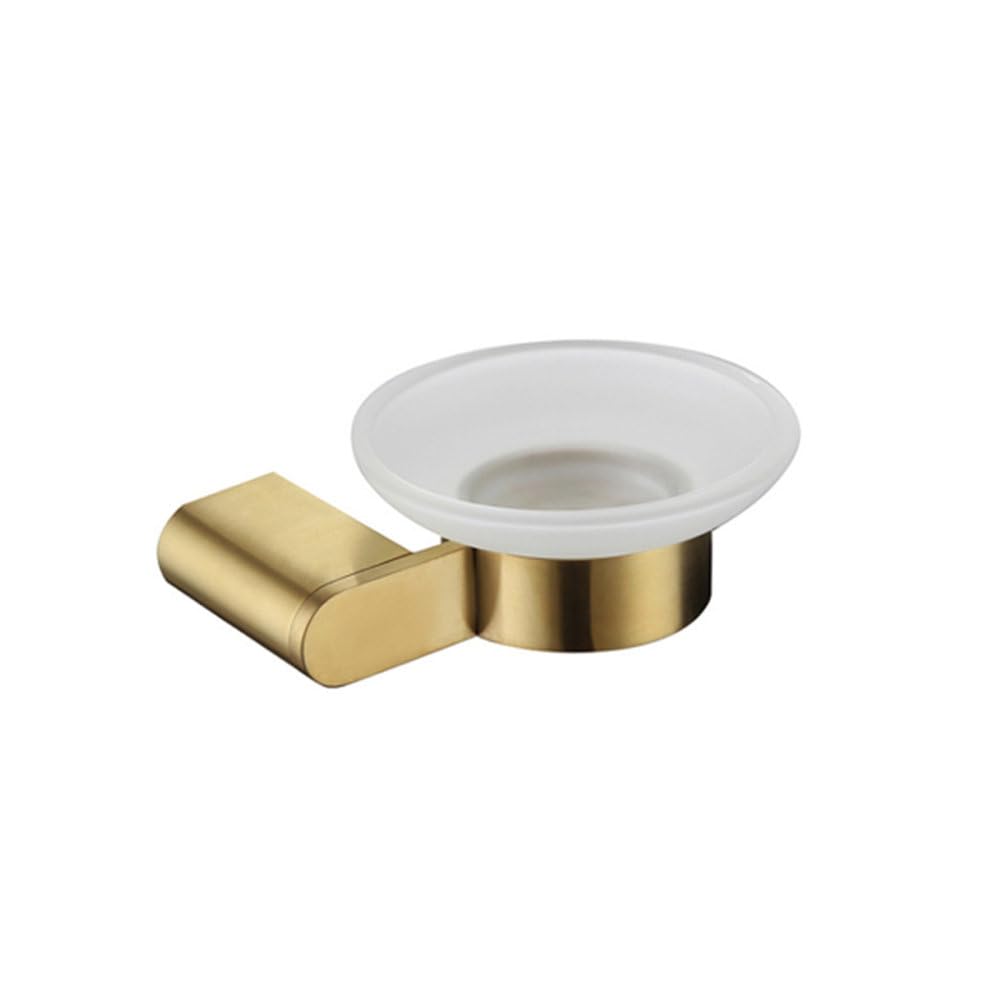Porte-savon or brossé en acier inoxydable luxe pour salle de bain chic