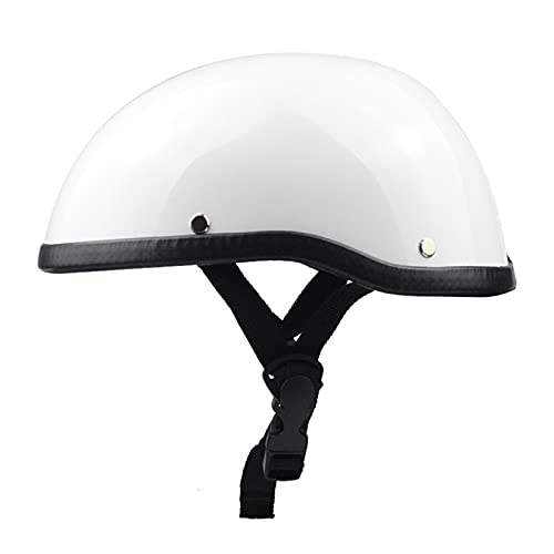 Casque Demi Coque De Moto Rétro Demi-Jet Cruiser Chopper Vintage Casque De Moto À Visage Ouvert Hommes Et Femmes Scooter Casque Bols ECE Homologué Demi-Casque De Moto Cover