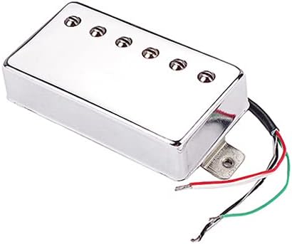 Alnicov Humbucker Pickup,PAF Style Humbucker Bridge Pickup Compatible with Les Paul Style Electric Guitar,Chrome