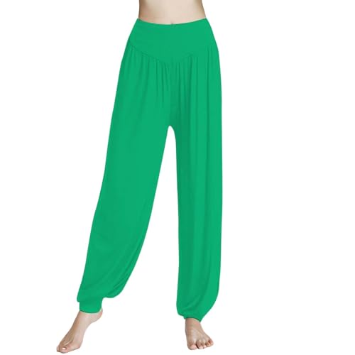 Pantalon harem femme doux finissant avec les ceintures trop serrées en grande taille