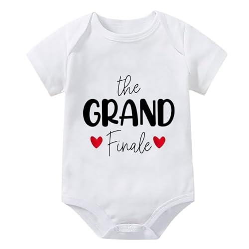 The Grand Finale Last Child Pregnancy Announcement Baby Clothes Short Sleeve Baby Boys Bodysuits