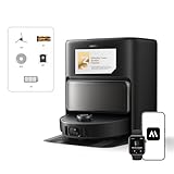 Mova V50 Ultra Complete Robot aspirateur et laveur à vidage automatique avec aspiration de 24000 Pa,lavage thermique des sols avec système DuoSolution, navigation FlexiRise et système StepMastera noir