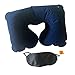 Almohada Cervical Hinchable para Coche, Tren y avión, Almohada un Viaje Agradable, cojín de Viaje, Antifaz los Ojos, Tapones oídos, Accesorios Viajes.