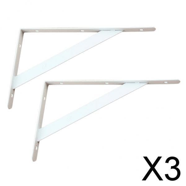 Image of 3x2 Pieces Metal L Shaped Wall Shelf Bracket Rack Support 150x95x2mm White | Home & Garden | Home D?Cor | Wall Shelves
